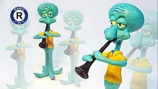 HOW TO SCULPT SQUIDWARD FROM MODELING CLAY? SCULPTING MASTER CLASS. SPONGEBOB. DIY. 