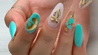 Diseño de uñas VERDE MENTA 💅🏽
