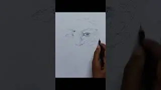 Drawing a Portrait with Scribbling Technique // PEN ART