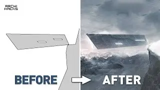 Atmospheric winter rendering | Photoshop Architecture Post Production