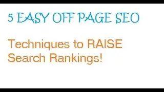 5 EASY off page seo tactics To Implement