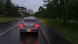 Nissan Skyline V35 VQ35DE stock exhaust (non-catalysts, flame arrestor installed)