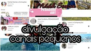 divulgação de canais parte 2