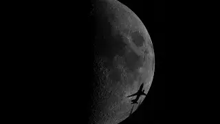 Aircraft overflying the Moon