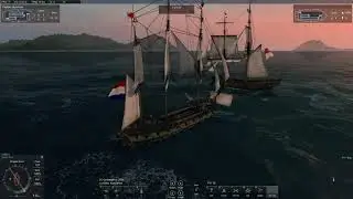 Naval Action: Dutch Rattlesnake Heavy (Sloop of War) vs British Brig.