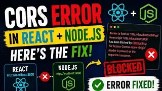 Fix CORS Error in React and Node.js