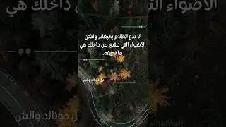 لا تدع الظلام يخيفك، ولتكن الأضواء التي تشع من داخلك هي ما تخيفه #اكسبلور #اقتباسات #عبارات
