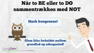 Kongruens: Sammentrækning med BE, DO og negationen NOT