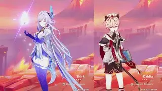 4K Slowmo! Skirk & Dahlia Party Setup Animation! See the details clearly! (Genshin Impact)
