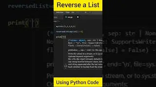 Reverse a List using Python Code 
