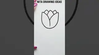 Tulip Flower Drawing Easy..