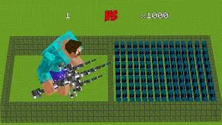 ALPHA MUTANT HEROBRINE vs 1000 WARDENS in Minecraft