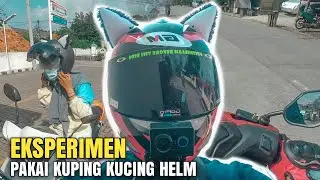 Coba - Coba Pakai Kuping Kucing Di Helm, Begini Reaksinya Di Jalan  - Motovlog Indonesia #10