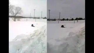Superman jump into snow 2!