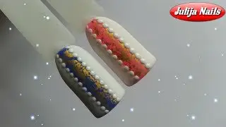 ▲ Дизайн с фольгой на гель лаке / Матовый дизайн ногтей