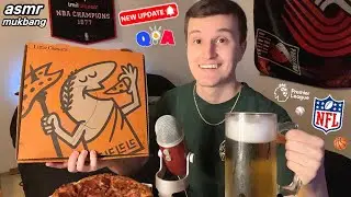 ASMR | Pizza and Beer Eating Mukbang 🍕💤 (whisper ramble about EVERYTHING & ANYTHING)