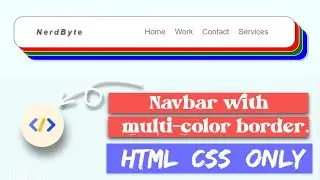 Navbar with a multi-color border.