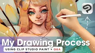 Draw with me using Clip Studio Paint + Answering questions from my followers | Art Tips |