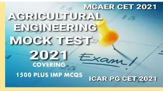Agricultural engineering mock test series 2023 I ICAR jrf 2023 update 