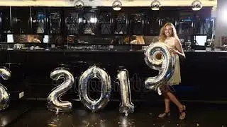 Happy new year green effects 2019