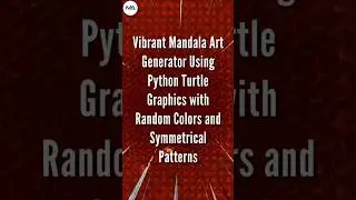 🎨 Create a Mandala Art Generator in 60 Seconds! 🌟 (Python Turtle Animation) 