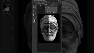 Half Face Text Portrait Effect 