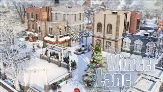 Зимний переулок🎄🤍│Строительство│Winter Lane│SpeedBuild│NO CC [The Sims 4]