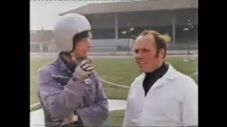 Blue Peter presenters try speedway racing at Hackney Speedway