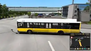 ETS 2 Solarisem po Warszawie na Lotnisko Chopina