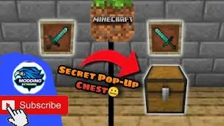How to make A Secret Pop-Up Chest|Minecraft:Pocket Edition|Redstone Build|Modding Extremer