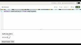 sum function in oracle SQL