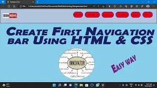 How to Create Website Navigation bar Using HTML & CSS ||