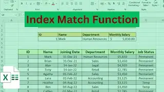 How to use Index Match Formula in Excel | Index Match Function in Excel