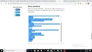 Post method in PHP