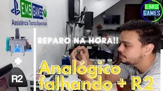 Controle ps4 analógico falhando e R2 não funciona