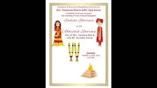 My Wedding Invite| Sakshi weds Abhishek | 2 July 2021