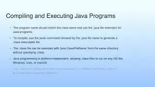 Compiling and Executing Java Programs | Lecture 02: Java Programming Steps