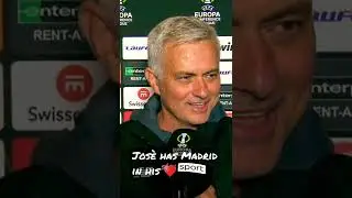 José Mourinho: "The UCL final?🧐 I carry Real Madrid in my heart. Let's see if we win!"🏳❣🤍#shorts