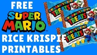 SUPER MARIO RICE KRISPIE TREATS | LEARN HOW TO MAKE WITH FREE PRINTABLE
