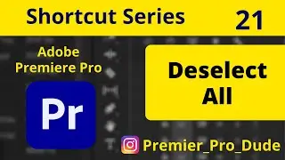 How to Deselect All the Selected Clips in Adobe Premiere Pro 2020 | Premier Pro Dude