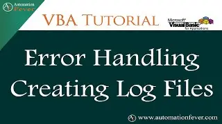 Creating Log File in VBA | VBA Error Handling | Excel VBA Tutorial in Hindi