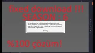 Cod:Mobile Yükleme Hatası Season:6  - %100 çözümü !!!