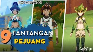 9 Lokasi Tantangan Pejuang (27 Chest + 3 Achivement) | Quest Dunia & Puzzles【Genshin Impact 5.0】