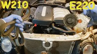 W210 Mercedes E220 Serpentine belt Replacement / Idler Pulley removal