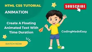 HTML CSS Tutorial | Animated Floating Text | Easy Explanation | JS | HTML Tutorial 