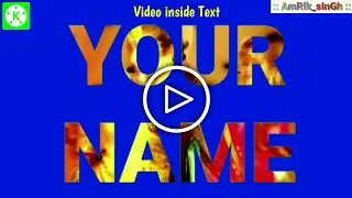 How to add video inside text effect in Kinemaster | Chroma key | Transparent text from Video