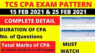 TCS CAMERA PROCTORED ASSESSMENT PATTERN | TCS CPA PATTERN 2021 | TCS IPA EXAM 2021 | TCS ION
