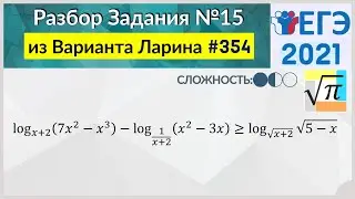 Разбор Задачи №15 из Варианта Ларина №354 (РЕШУЕГЭ 562952)