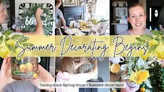 SUMMER DECORATING BEGINS🍋| Spring Undecorate + Summer Decor Haul 2026