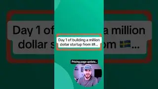 Day 1 of building a million dollar startup from Sweden.. #buildinpublic